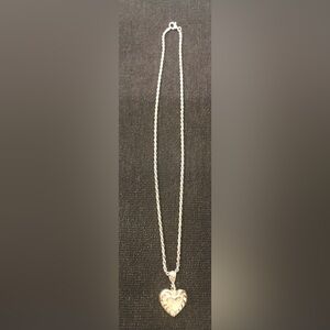 Silver Keepsake Heart Pendant Necklace